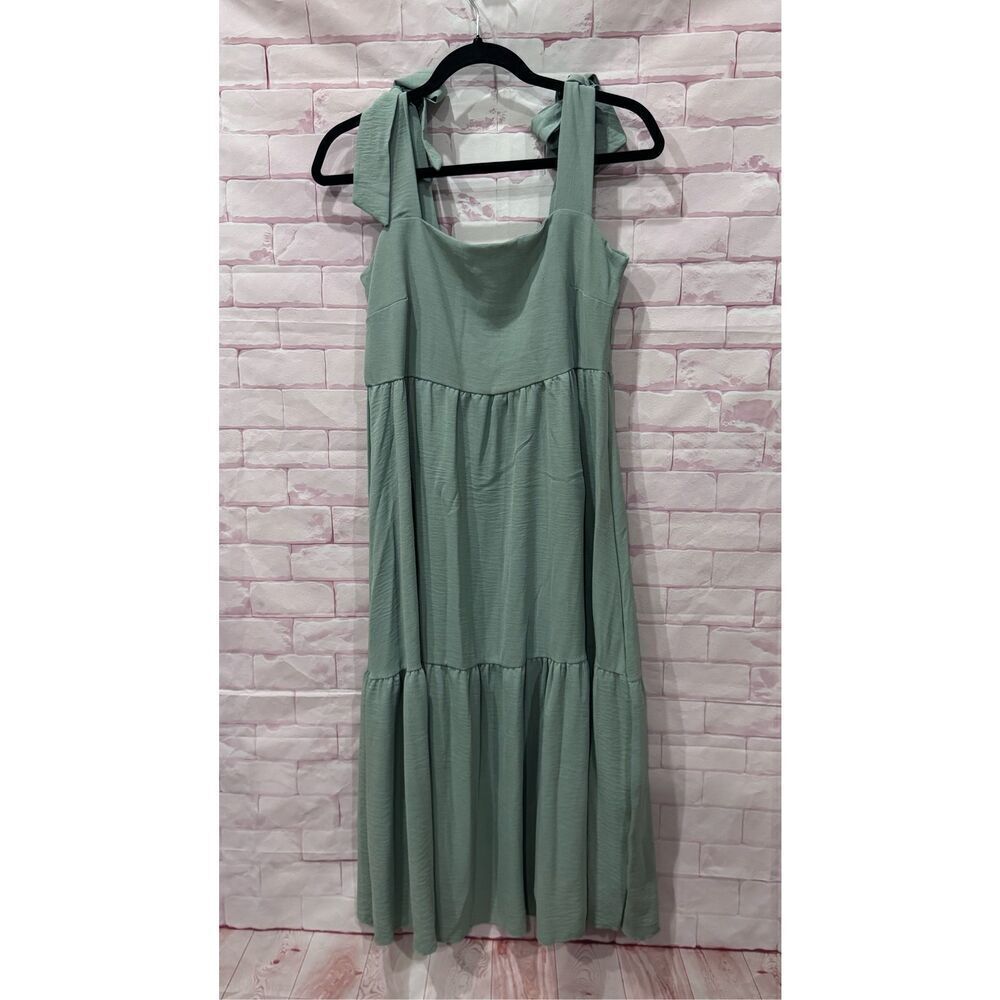 See‎ you Monday green dress size large flowy beach vacation